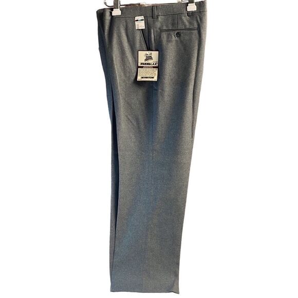 Flexslax Sears & Roebucks Mens Texturized Polyester Woven Stretch Slacks, 40/29 - Picture 2 of 8